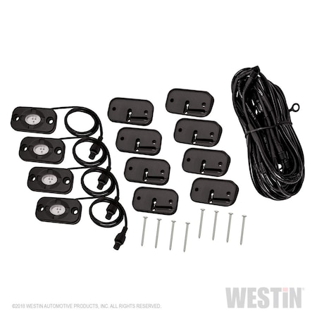Westin Automotive INCLUDES QTY 4 LIGHTS, 14 FEET 9 INCHES LONG WIRING HARNESS AND SWITCH. BLK LED 09-80005